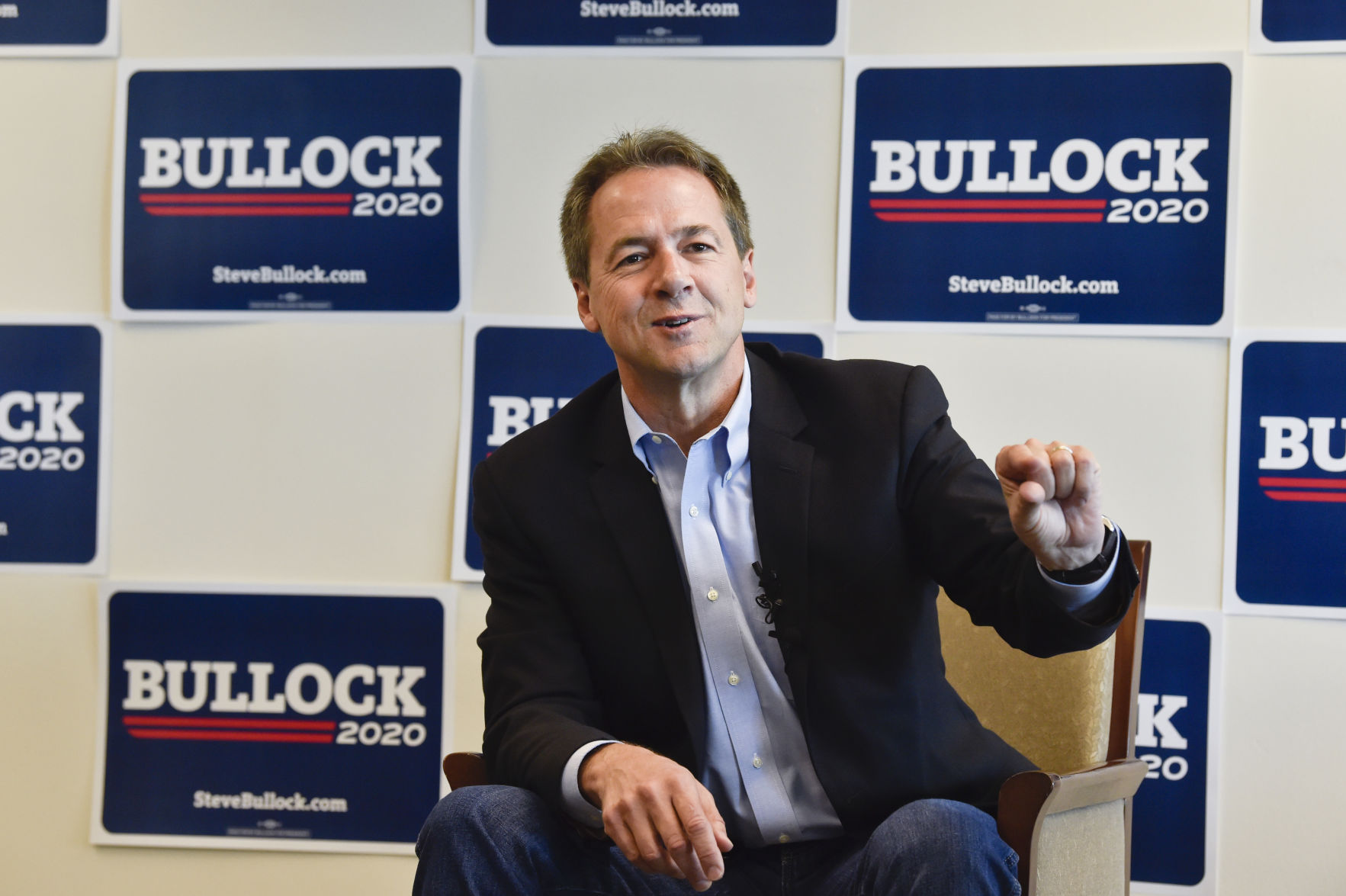 Gov. Steve Bullock, Democratic presidential candidate, holds a roundtable discussion